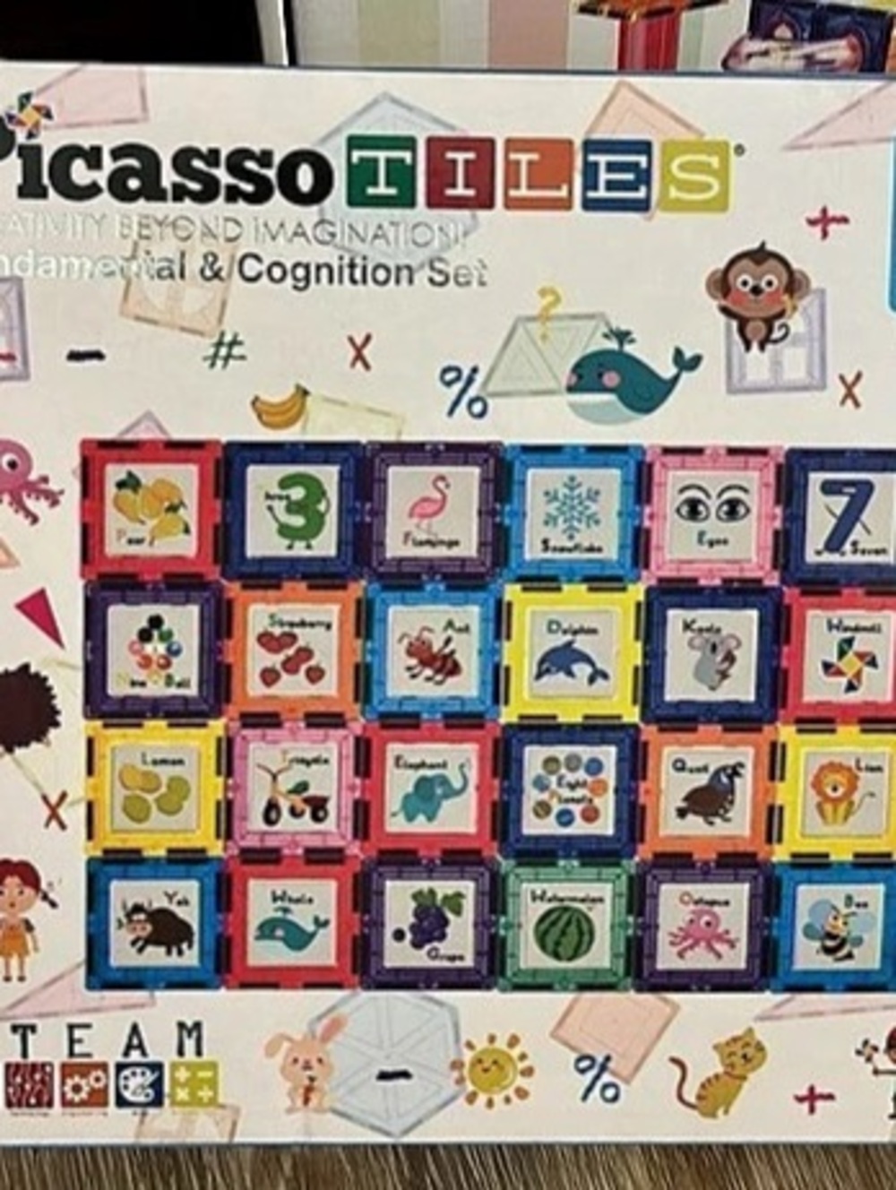 PicassoTiles Fundamental & Cognition Set 56 Pieces